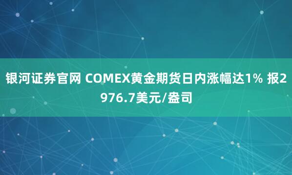 银河证券官网 COMEX黄金期货日内涨幅达1% 报2976.7美元/盎司